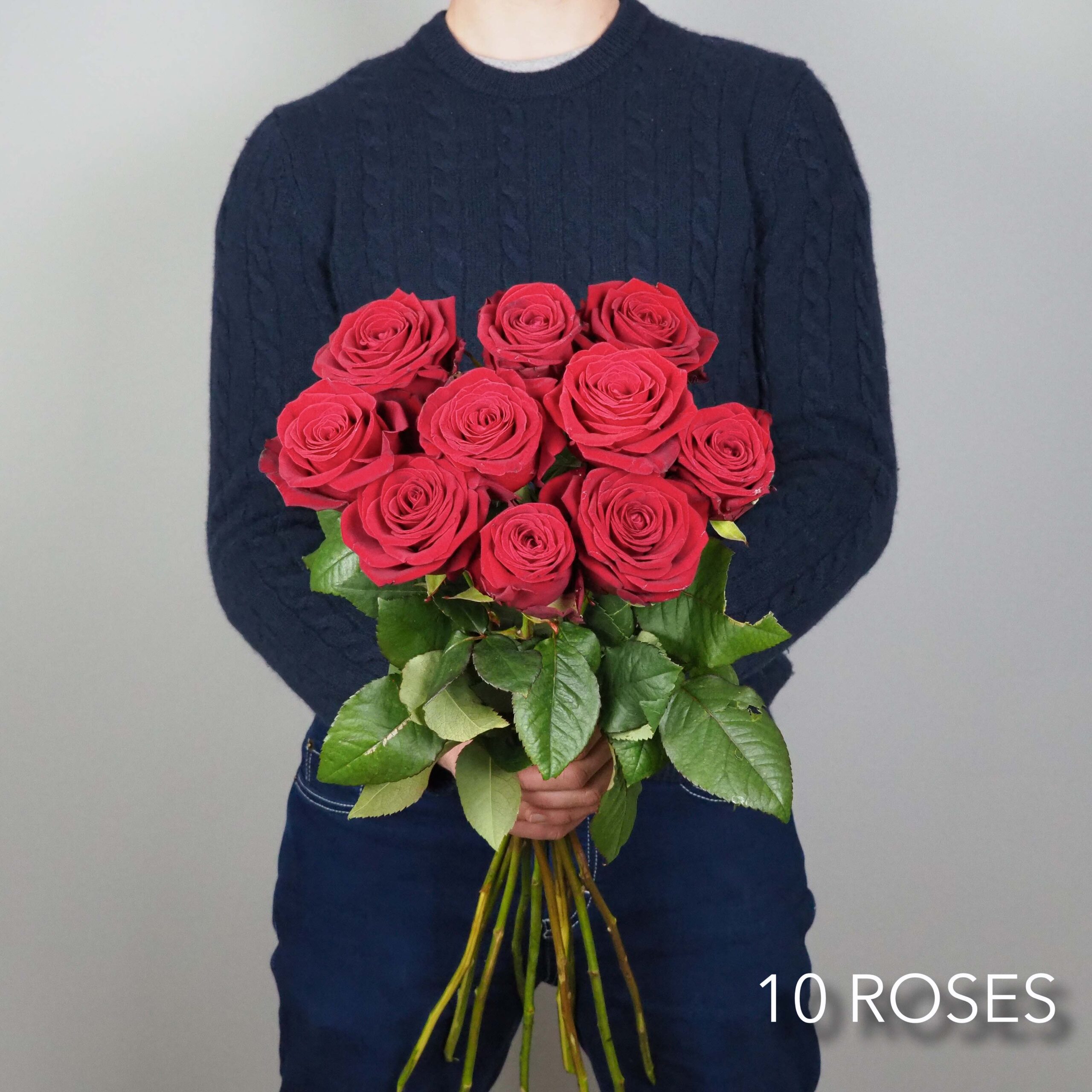 Bouquet de 10 roses rouges St Valentin