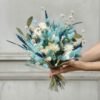 bouquet de fleurs séchée bleu azur