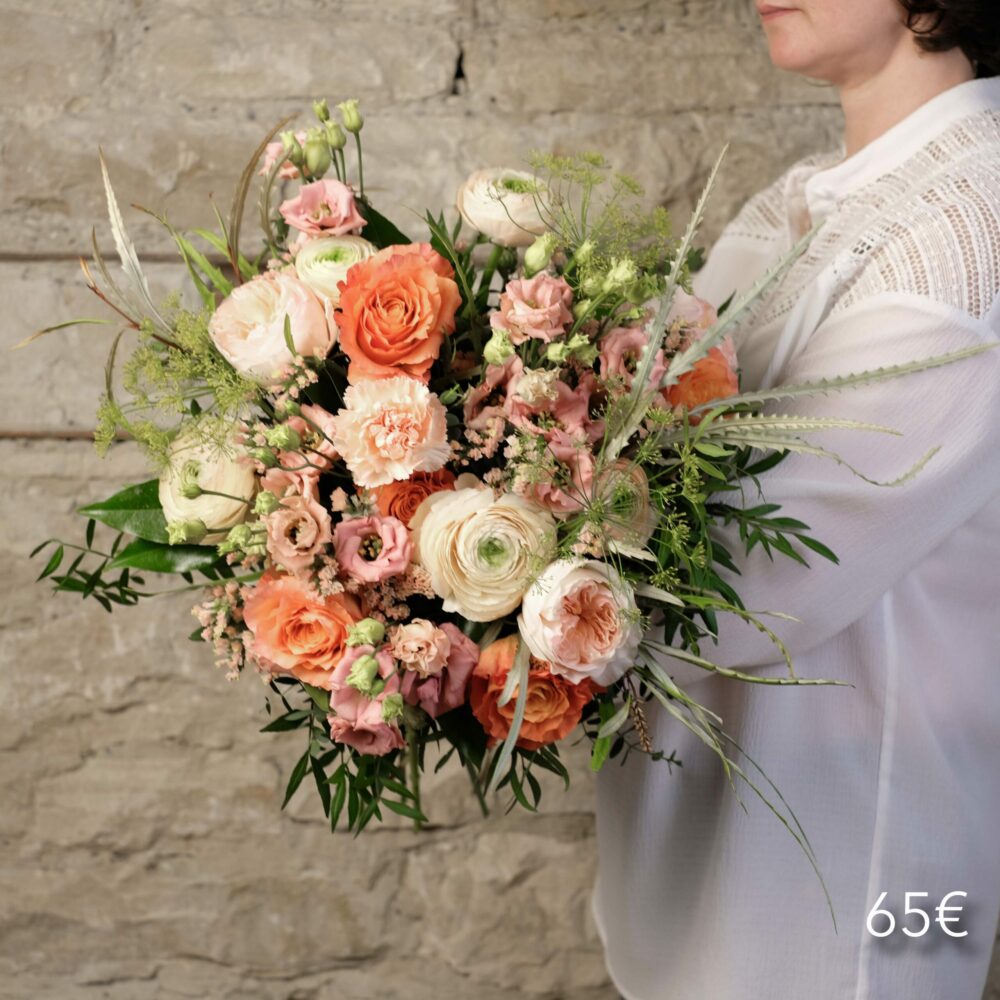 Bouquet orangé "Pêcher-Mignon"