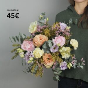 Exemple de bouquet mix pastel à 45€