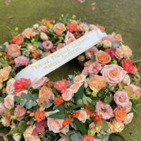 couronne deuil orange