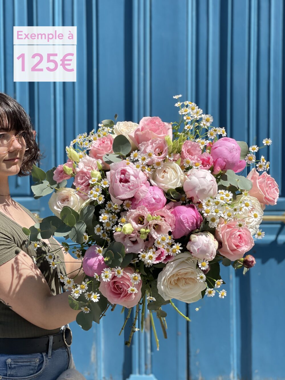 Bouquet rose avec des pivoines