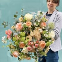 bouquet de fleurs pêche