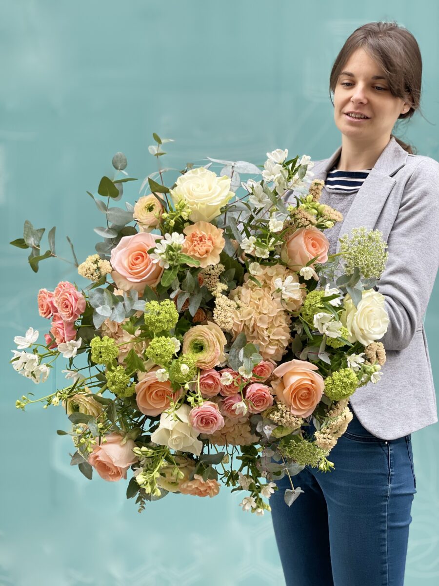 bouquet de fleurs pêche