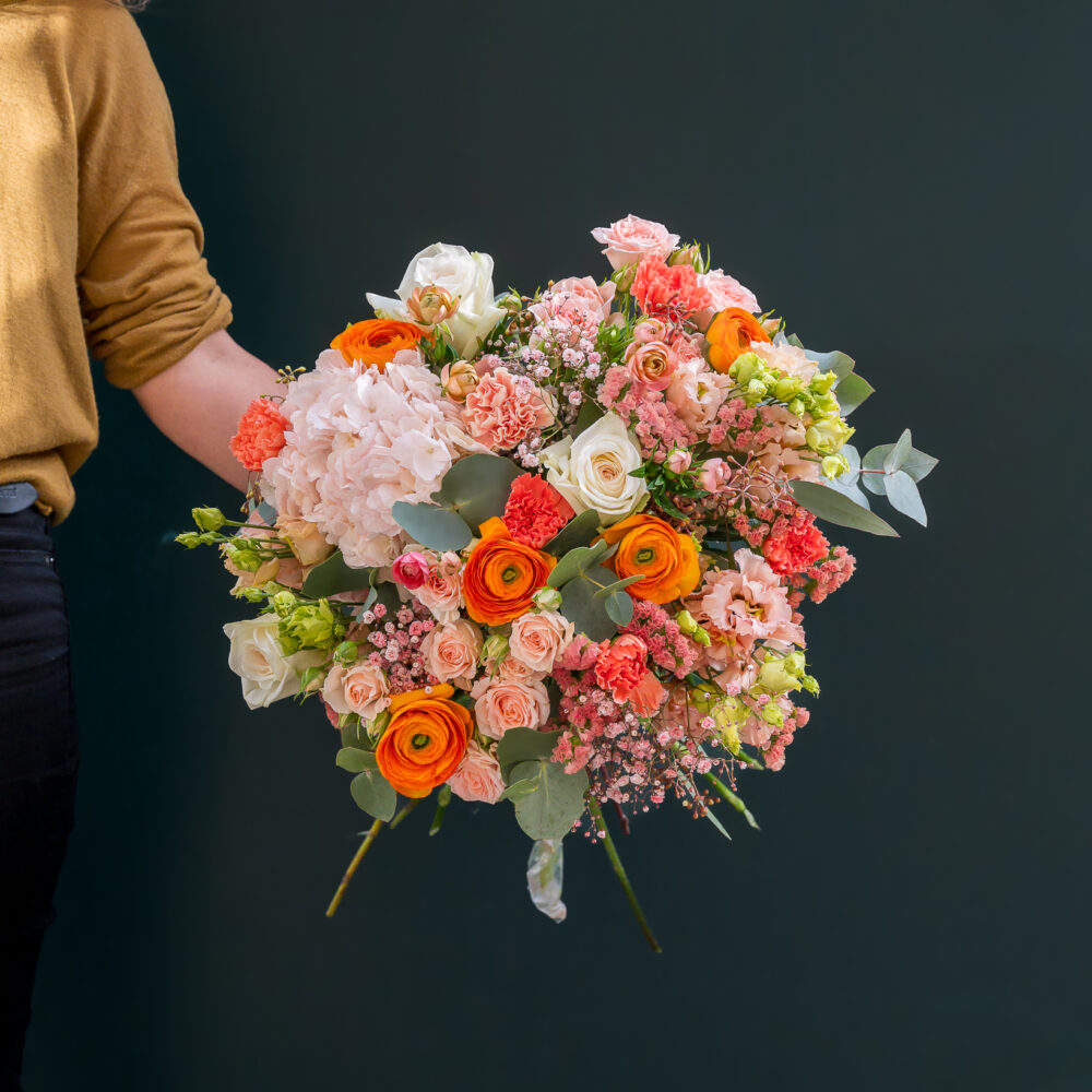 Bouquet orangé "Pêcher-Mignon"