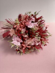 Zoom Bouquet rond en fleurs séchées "Amor"