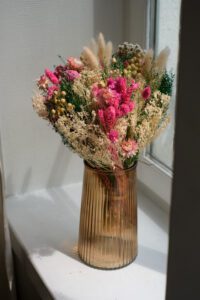 Bouquet de fleurs séchées rose