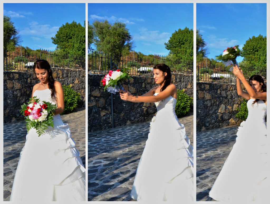 Le lancement du bouquet de la mariée