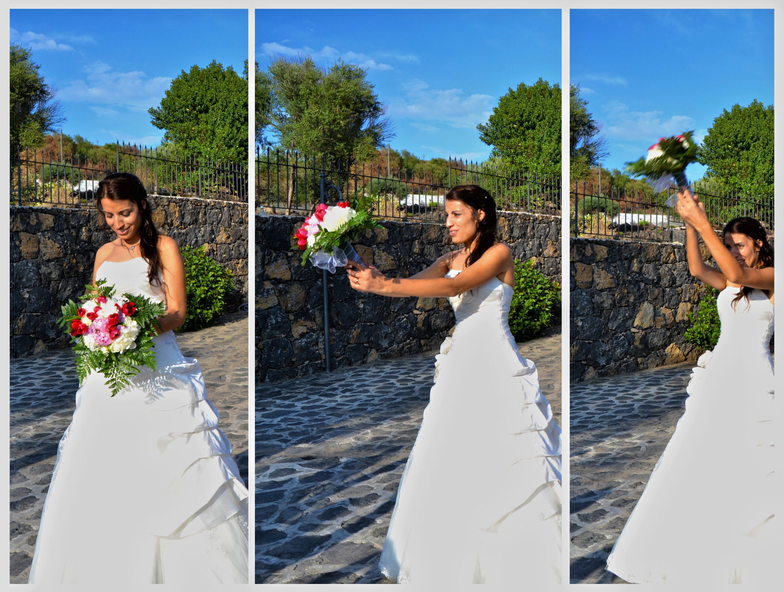 Le lancement du bouquet de la mariée