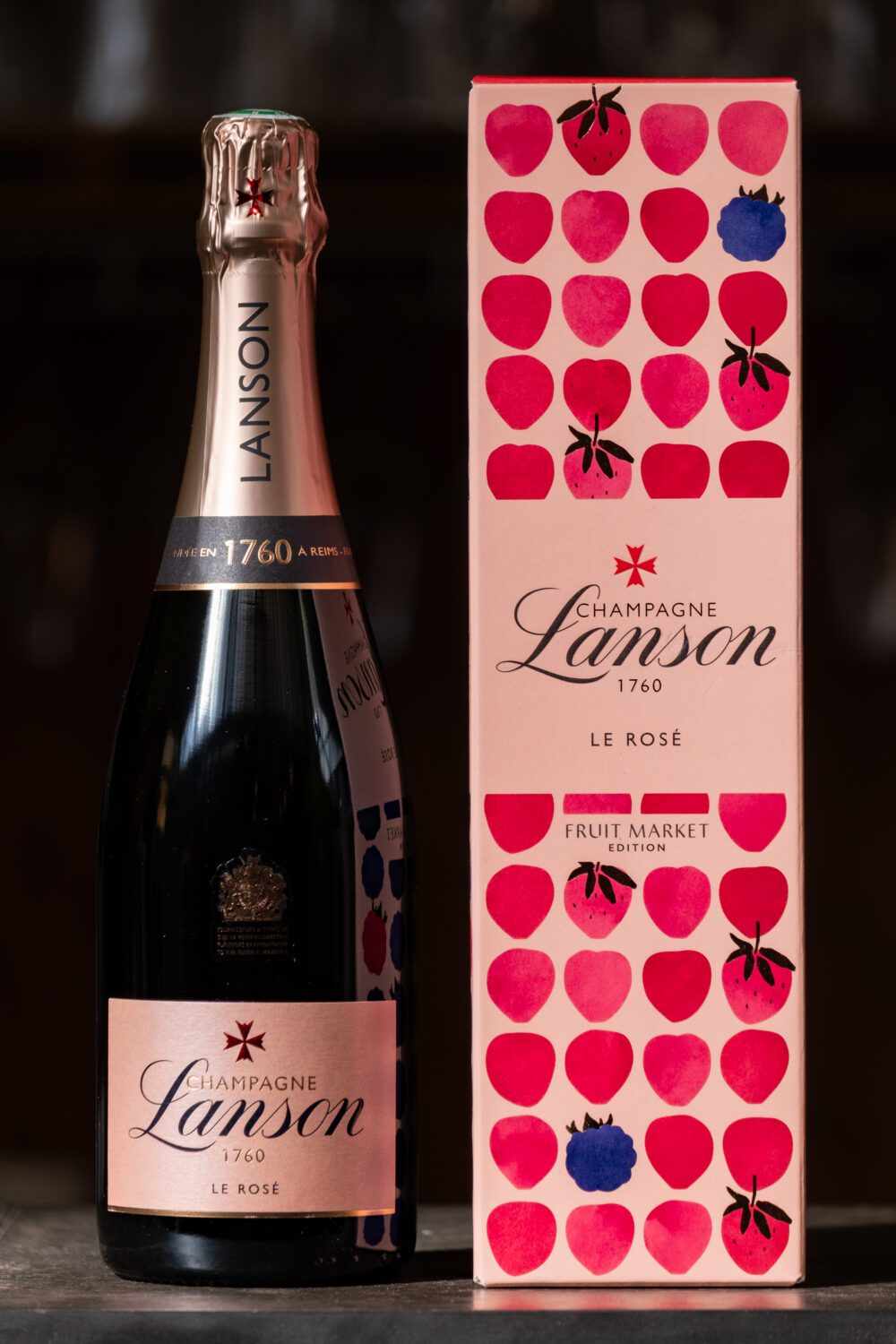 Bouteille champagne Lanson Rosé