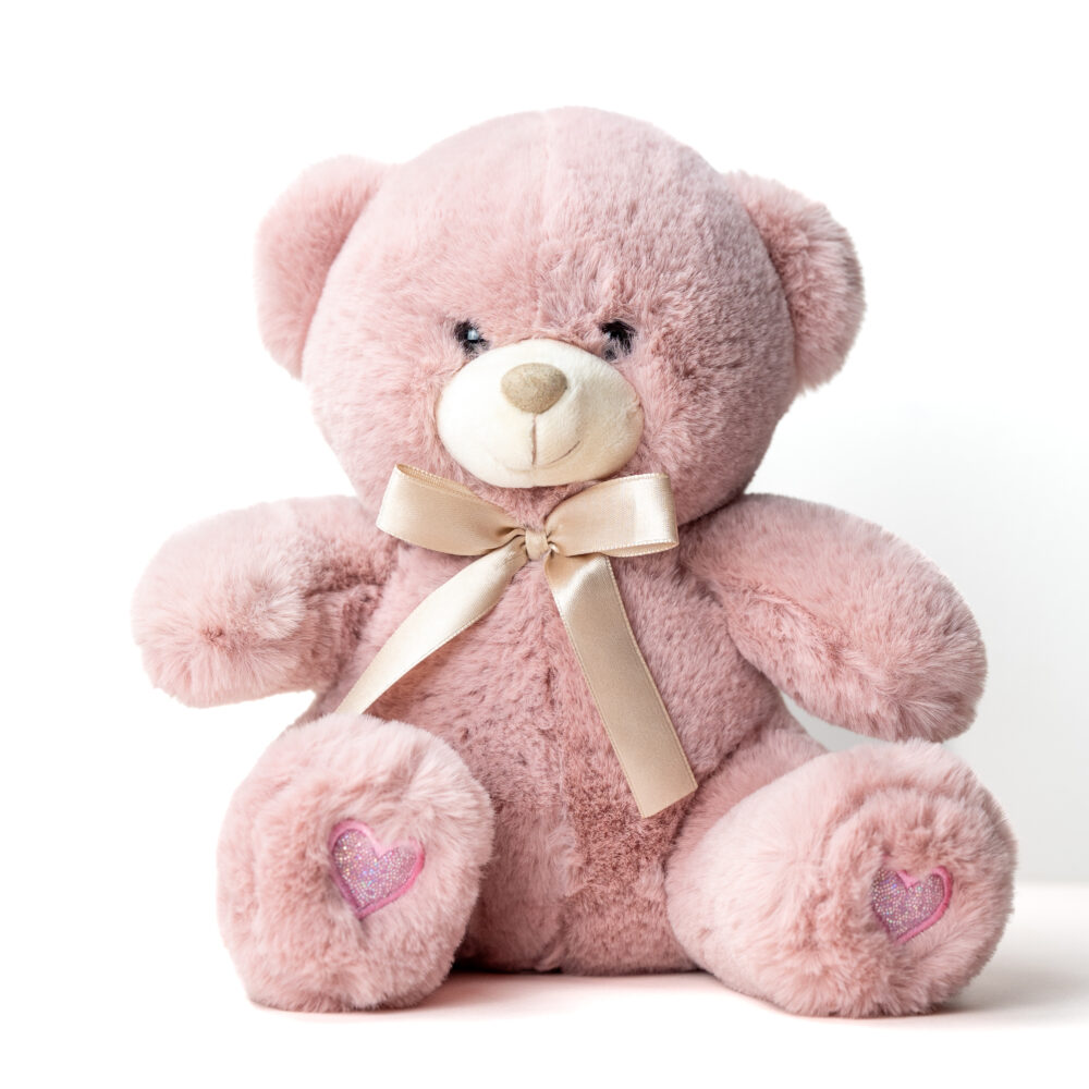 Ourson en peluche rose