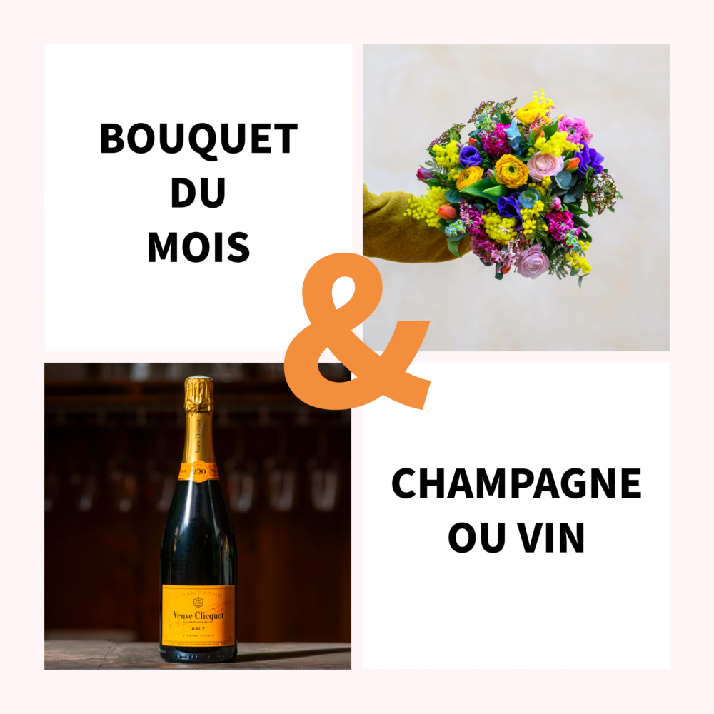 Bouquet du mois de décembre & vin ou champagne