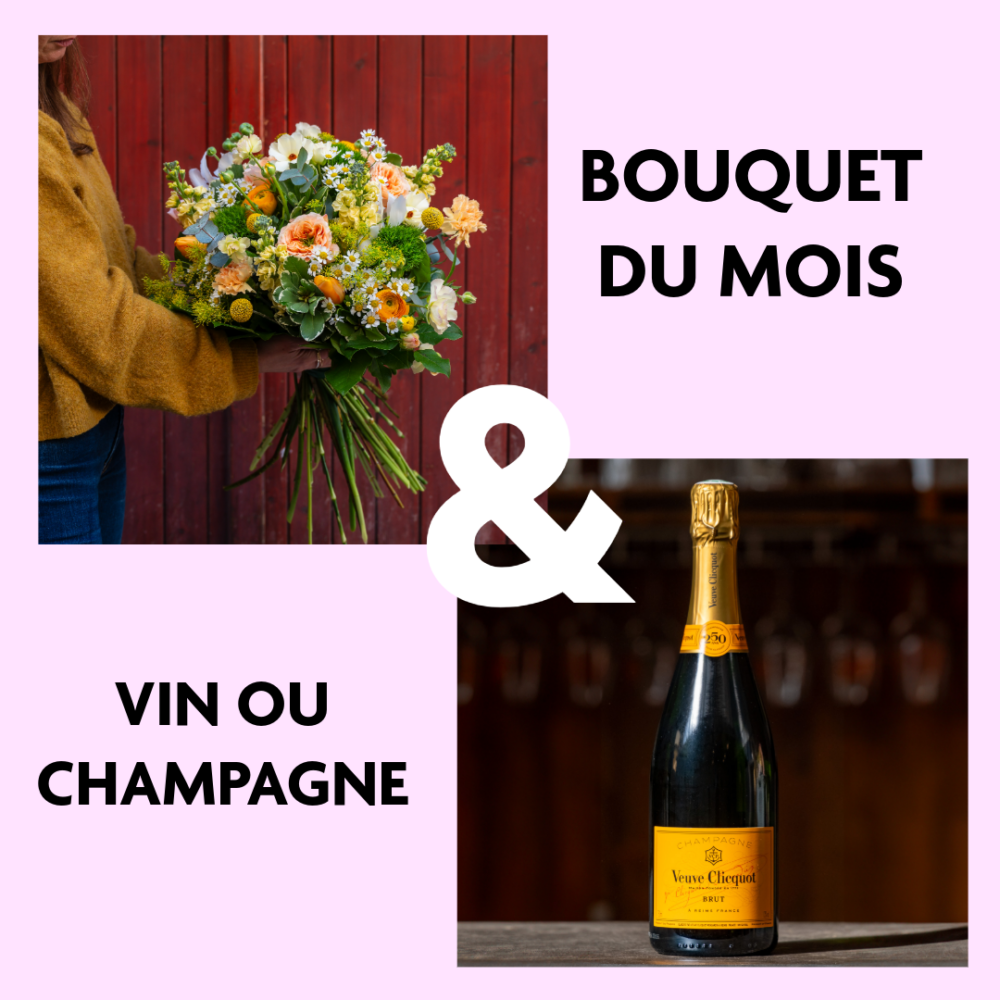 Bouquet du mois de Mars vin ou champagne