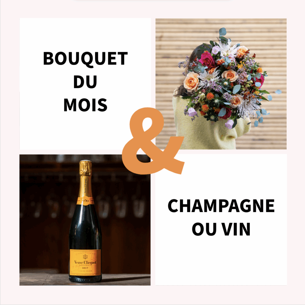 Bouquet du mois de novembre & vin ou champagne