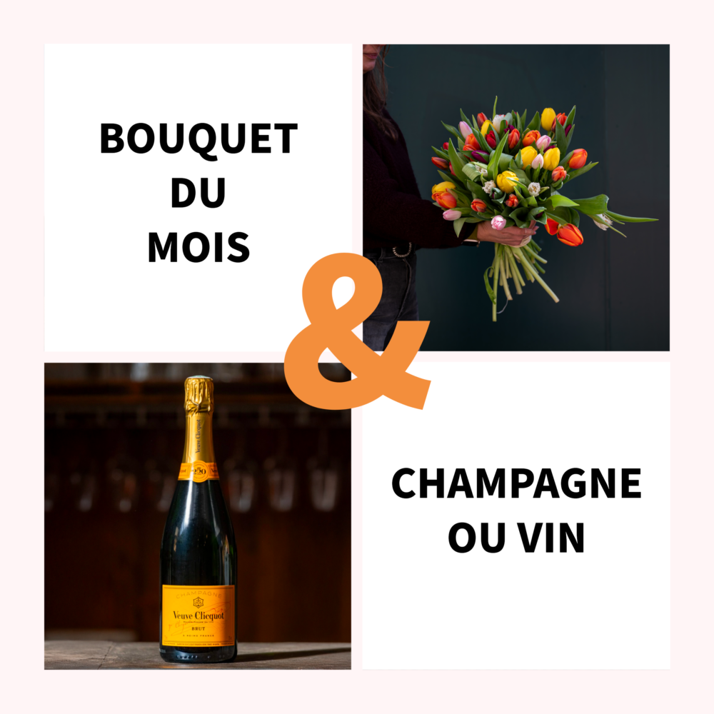 Bouquet du mois de février & vin ou champagne