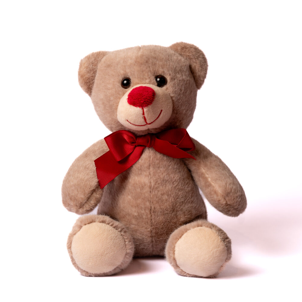 Peluche Nounours noeud rouge.
