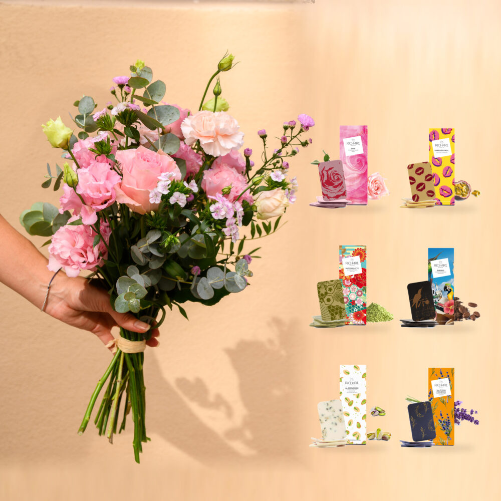 Bouquet du mois & tablette de chocolat RICHART